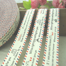 Etiqueta de costura de algodón Zakka, palabras cálidas sobre el patrón de amistad, bolsos de costura hechos a mano 2024 - compra barato