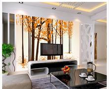 Customized 3D wallpaper 3d wall murals Abstract trees hand-painted oil painting abstract background wall murals wallpaper 2024 - buy cheap