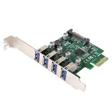 Low Profile 4 Ports PCI-E to USB 3.0 HUB PCI Express Expansion Card Adapter 5Gbps for Motherboard 2024 - buy cheap