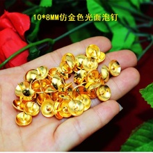 200pcs 10*8MM  Imitation gold Glossy Nails  Decoration  Gift Box  Wooden  Gold  Semicircle  Decorating nails  Wholesale 2024 - buy cheap