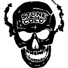 13.8CM*15.2CM Stone Cold Skull Decal Sticker Car Decals Car Stickers Accessories Black Sliver C8-0854 2024 - buy cheap