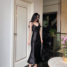 X Long Summer Casual Sexy Nightwear Women Long Satin Nightgown Elegant Adjustable Strap Sexy Sleeping Dress Home Clothing 2024 - buy cheap