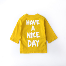 2018 New Spring Infant Baby Boys Girls Fashion Blouse Children Kids Print Letters Shirts 100% Cotton 2024 - buy cheap