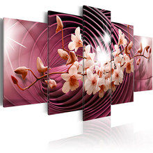 5 Pieces HD Print Canvas Painting Modern Wall Art Pink Orchids Posters and Prints Flowers Pictures for Living Room Home Decor 2024 - buy cheap