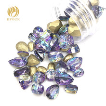 Quente!!! Pedras de strass para unhas em cristal roxo, tamanho misto 20 unidades/50 unidades 2024 - compre barato