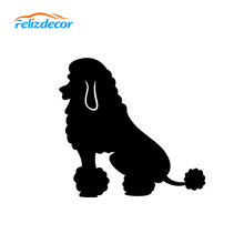 Poodle carro decalques eu amo meu poodle bonito poodle filhote de cachorro vinil adesivos de carro venda quente l648 2024 - compre barato