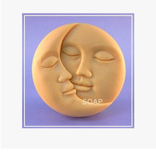 popular style moon face   modelling silicon soap mold Cake decoration mold Handmade soap mold No.S1534 2024 - buy cheap