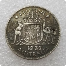 Австралийская копия монеты Флорина 1937 2024 - купить недорого