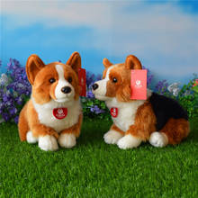 25cm Lifelike Corgi Stuffed Toys Simulation Corgi Dog Plush Toys Cute Dog Plush Dolls Kids Toys Birthday Gifts 2024 - buy cheap