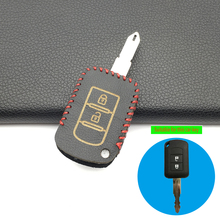 Remote Leather Car Key Case Key Cover for Mitsubishi ASX Outlander Lancer EX Galant Pajero 2016 2017 2 Buttons Key Protector 2024 - buy cheap