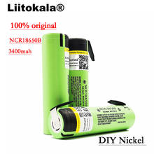 3PCS LiitoKala 100% New Original NCR18650B 3.7 v 3400 mah 18650 Lithium Rechargeable Battery Welding Nickel Sheet batteries 2024 - buy cheap