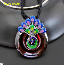 KJJEAXCMY Fine jewelry Thai Silver Natural Onyx buckle pendant peacock pendant cloisonne 2024 - buy cheap