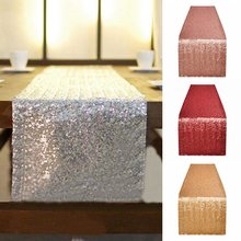 Sequin Runner Sparkly Rose Gold Sequin Table Runner for Wedding Party Christmas Table Runner Tablecloth Decoration 30 x 180 cm 2024 - buy cheap