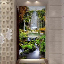 Papel pintado personalizado wellyu, murales 3d, agua corriente, cascada, Cisne, paisaje, porche, papel de pared 3d, papel de pared 2024 - compra barato