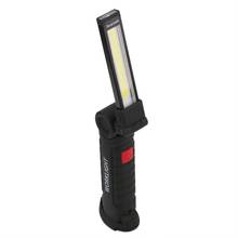 Dobrável cob led lanterna tocha flexível mão tocha luz de trabalho lâmpada inspeção magnética porta carregamento usb 2024 - compre barato