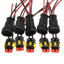 20Sets Kit Waterproof 2Pin Way AMP Super Seal Male Female Electrical Wire Connector Plug forCar Motorcycle Scoote Free Shipping 2024 - buy cheap