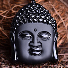 KYSZDL-colgante de Obsidiana Natural de Buda, nuevo estilo, collar, colgante, regalo de joyería 2024 - compra barato