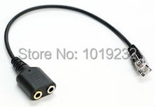 Headset Convertor Cable Adapter: PC Headset for telephone using 2 X 3.5mm to RJ9 for computer headset Female dual 3.5mm to RJ9 2024 - buy cheap