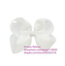 Free Shipping Wholesale 100pcs White Twisted Boutique Style Hairbow, Large Boutique Hair Bow 2024 - buy cheap