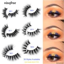 Visofree Mink Eyelashes 3D Mink Lashes Thick Handmade Full Strip Lashes Cruelty Free Mink Lashes 38 Style False Eyelashes Makeup 2024 - buy cheap