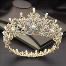 Pearls Tiara Diadem Bride crown Head Piece bridal Tiaras and Crowns Headband Prom dinner Wedding Hair Accessories hair jewelry 2024 - buy cheap