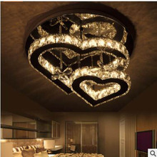 Modern minimalist led ceiling lamp heart shaped bedroom lamp line cutting crystal lamp creative personality study dining room la 2024 - buy cheap