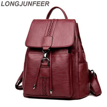 Hot 2019 Casual TIE Women Backpack High Quality Leather Backpacks Teenage Girls Female School Shoulder Bag Bagpack mochila ZL013 2024 - buy cheap