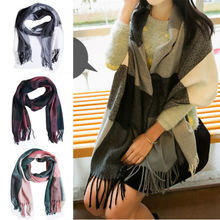HOT Fashion Women Lady Winter Warm Scarf Cashmere Long Wrap Shawl Plaid Knit Pashmina Soft Warm Scarve 2024 - buy cheap