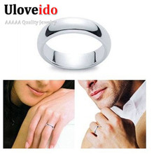 15% Off 1 PC Unisex Rings for Women/Men Jewelry Wedding Accessories Sale Silver Ring Size 4.5-11 Aneis Bijouterie Uloveido J063 2024 - buy cheap
