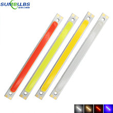 [Sumbulbs] 120x10mm 1000LM 10W COB Chip LED Strip Lamp Bulb 12V DC Red Blue Warm Cool White Epistar LEDs for Car DRL Lights DIY 2024 - buy cheap