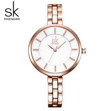 Shengke-Reloj de pulsera de cuarzo para mujer, nuevo accesorio de moda, de lujo, Geneva, # K0009, 2019 2024 - compra barato
