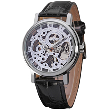 2019 Fashion Winner Men's Luxury Top Band Watch Mechanical Hand Wind Steampunk Skeleton Casual Leather Strap High End Wristwatch 2024 - compre barato