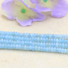 2x4mm lightblue Facetada calcedônia forma abacus solta pérolas 15 "hot charme fit DIY tomada de jóias mulheres presente 2024 - compre barato