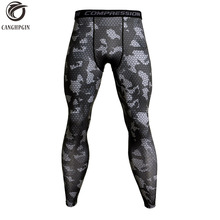 Calça de compressão camuflada masculina, calça leggings de compressão para corrida e treinamento de futebol, esportiva para homens, academia e corrida 2024 - compre barato