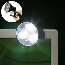 Portátil usb conduziu a luz do livro 3 led super brilhante lâmpada de leitura flexível clipe na mesa ebook power bank portátil notebook leitura