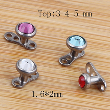 Piercing 10 Pcs Titaniuim G23 316L Micro Piercings Dermal  Base & Tops Skinner Diver Head Body Implants Piercing Jewelry 2024 - buy cheap