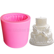 3D 3 Layer Cake Candle Mold Silicone Soap Mold Candle Mould DIY Candle Making Mold T1044 2024 - buy cheap