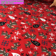 Good Lycra/ Cotton Knitted Fabric 4 Sides Stretch Milk Silk Knit Fabric Deer Snowflake Printed Cloth Sewing DIY Baby Underwear 2024 - buy cheap