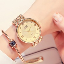 G & D-Relojes de pulsera de lujo para Mujer, relojes de cuarzo dorados a la moda, estilo romano 2024 - compra barato