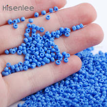 Бисер стеклянный Hisenlee светло-голубой, 2 мм, 3000 шт. 2024 - купить недорого