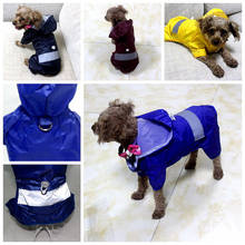 Двухслойная верхняя одежда для щенков, животных, дождевик, S-XL с капюшоном, водонепроницаемые куртки, светоотражающий плащ для собак, одежда для кошек, одежда 2024 - купить недорого
