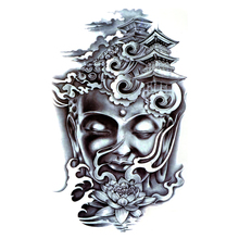 Будда Водонепроницаемый Временные татуировки стикер на тело искусство татуировки башня храм поддельные татуировки хна Временные татуировки рукав 2024 - купить недорого