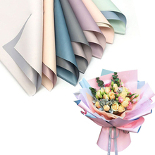 Papel de envoltorio de flores multicolor, 20 hojas de 45x40cm, dos tonos, ramo de floristería, decoración, papel de embalaje de regalo 2024 - compra barato