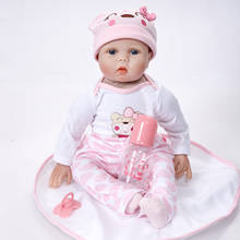 55cm Bebe Silicone reborn baby doll toys lifelike newborn babies Princess girl doll kids child birthday gift boneca Playmates 2024 - buy cheap