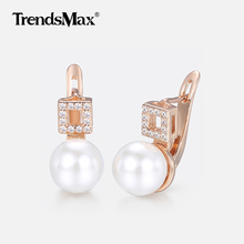 Luxury Pearl Earrings for Women 585 Rose Gold Woman Earring Hot Party Wedding Jewelry Wholesale Valentines Gifts for Love KGE173 2024 - buy cheap