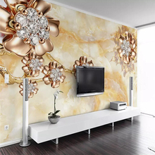 Papel tapiz decorativo de estilo europeo, mármol, estilo palaciego, joyería y flores, Fondo de TV, pared 2024 - compra barato
