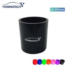 HOSINGTECH-Straight Silicone Hose 3.75" 95mm 4-Ply Intercooler Coupler Tube Pipe Black Color 2024 - buy cheap