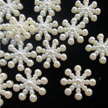 15MM White Snowflake Beads Craft ABS Imitation Pearls Flatback For Art Scrapbooking/DIY Decoration 2024 - buy cheap