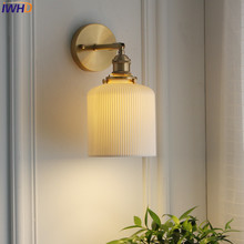 Luminária de parede de cobre com led, luminária led de cerâmica para espelho nórdico 2024 - compre barato