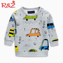 R & z camiseta infantil de algodão, pulôver casual para crianças primavera outono 2019 2024 - compre barato